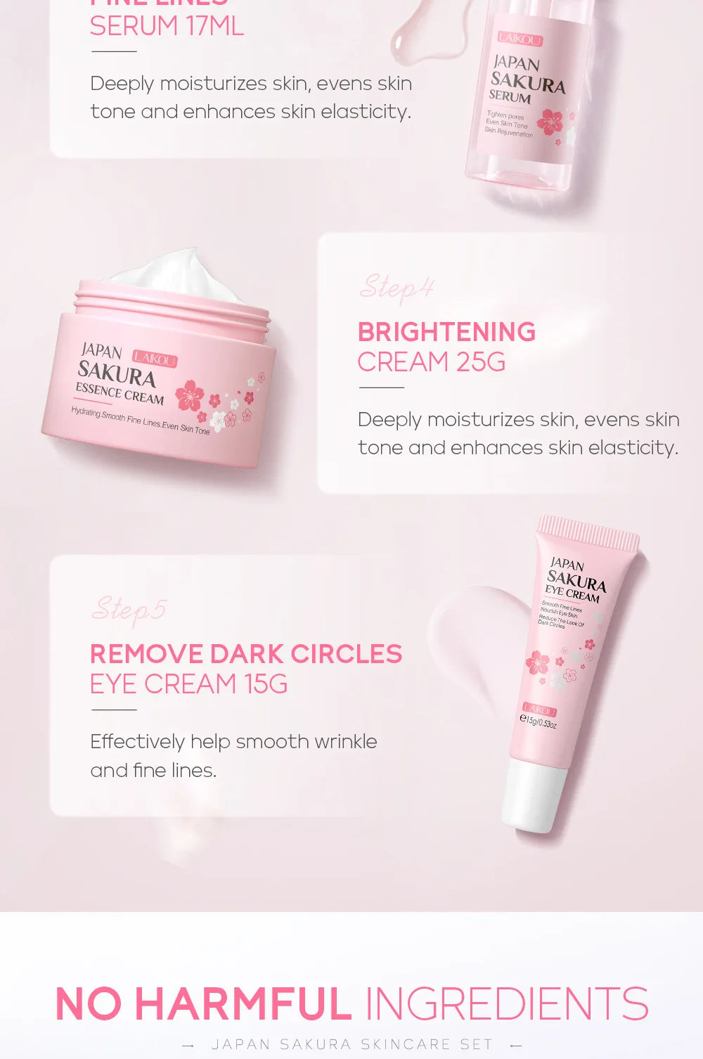 LAIKOU Sakura 5pcs Skin Care Kit