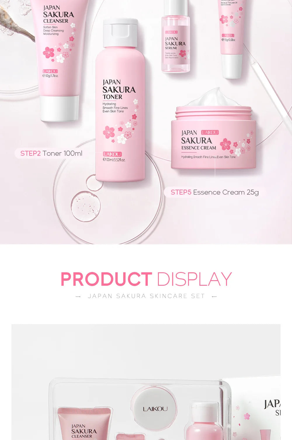 LAIKOU Sakura 5pcs Skin Care Kit