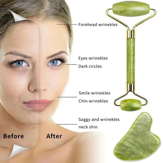 Natural jade roller massager