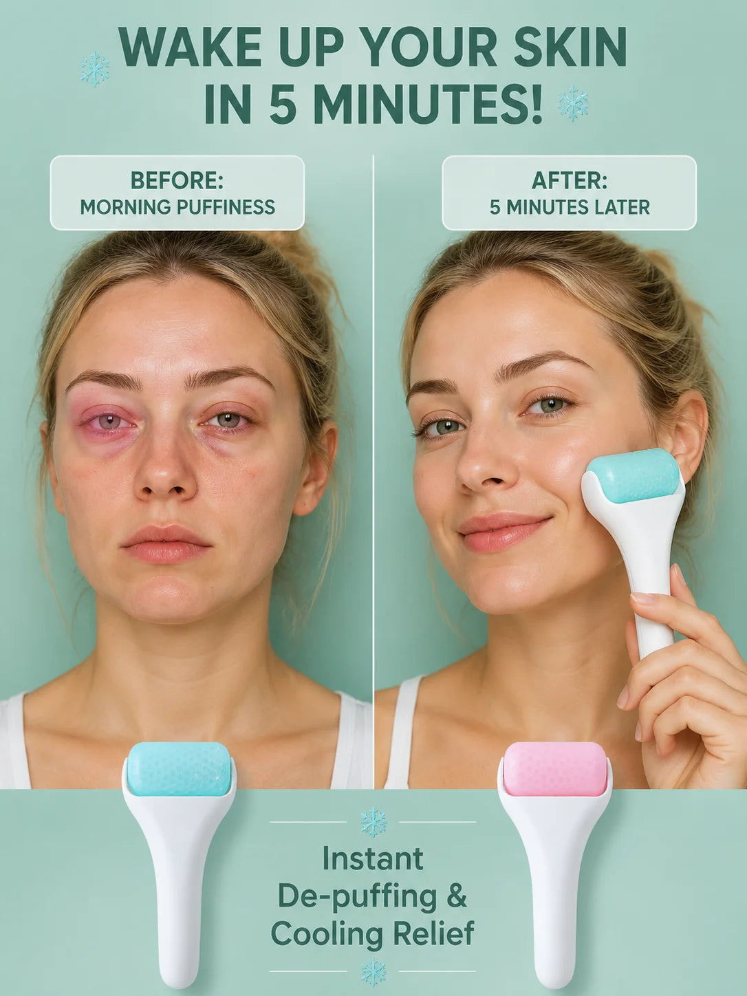 Ice Face Roller for Face and Eyes Therapy Skin Care
