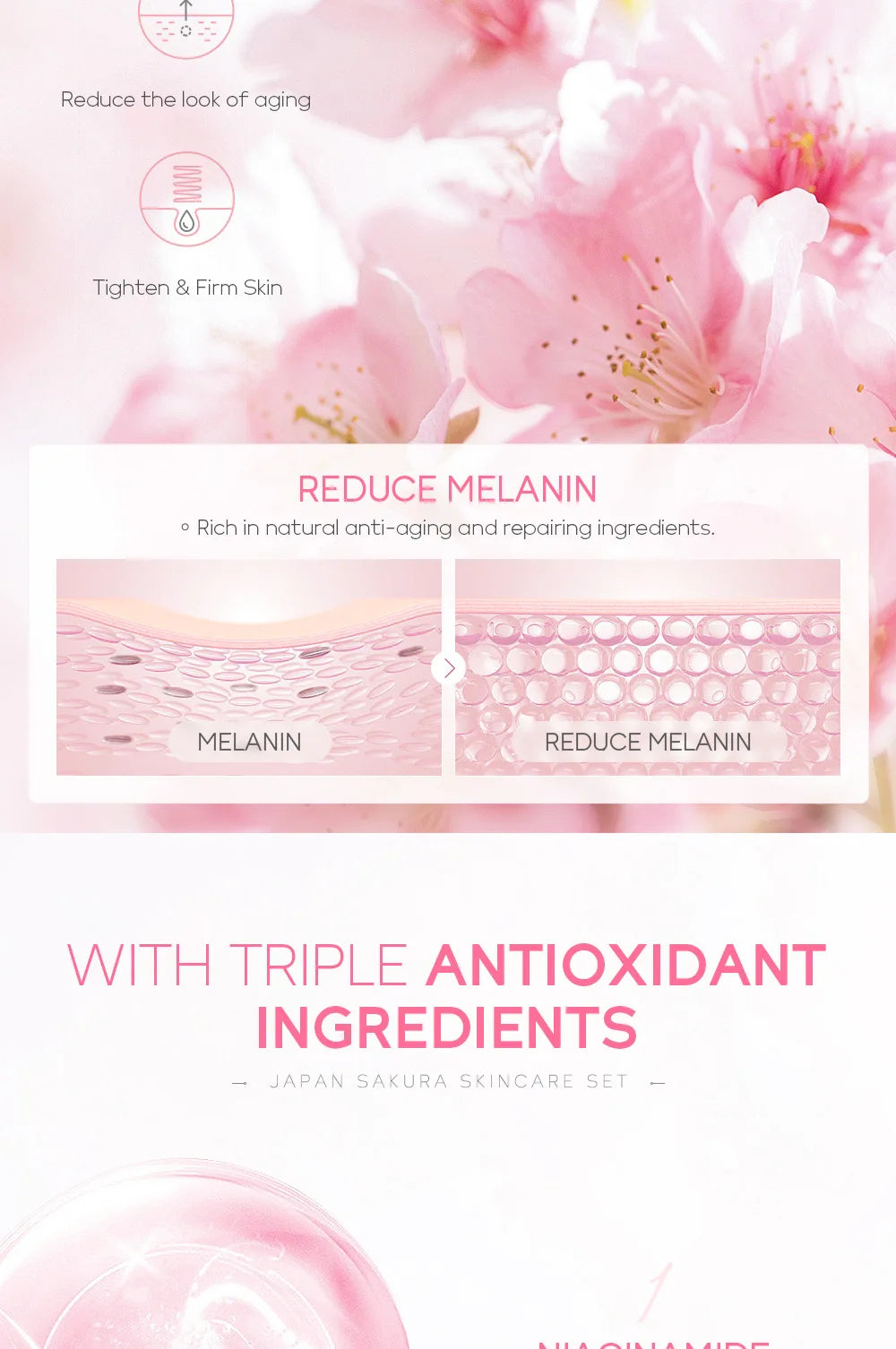 LAIKOU Sakura 5pcs Skin Care Kit