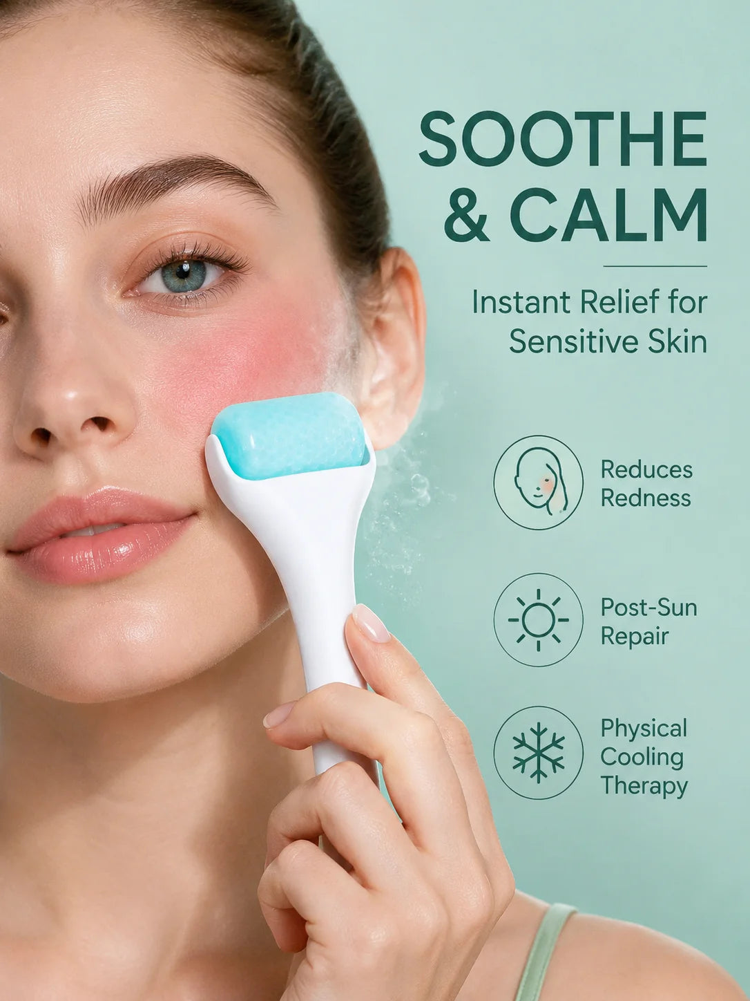 Ice Face Roller for Face and Eyes Therapy Skin Care