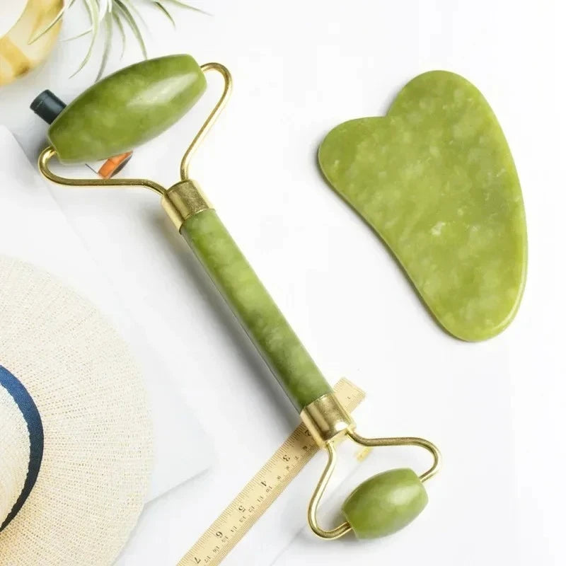 Natural jade roller massager