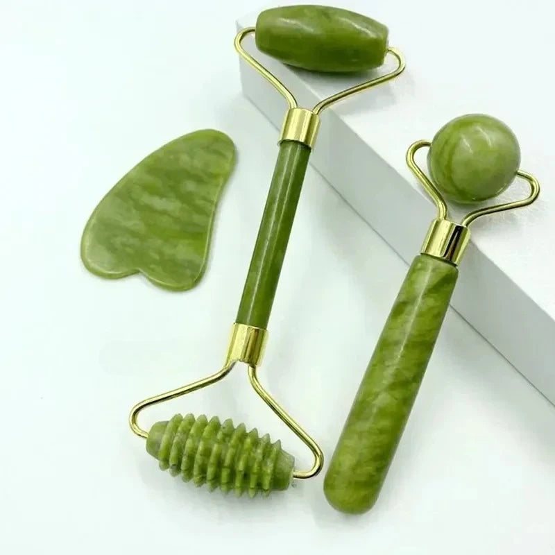 Natural jade roller massager