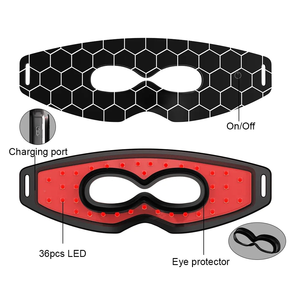 LED Red Light Eye Mask
