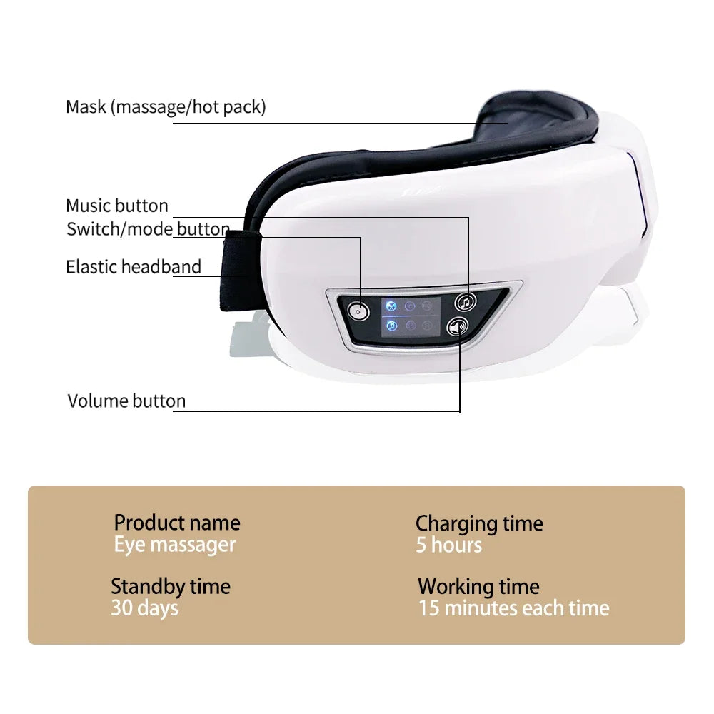 Eye Massager with Heat Vibration