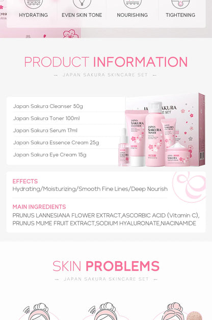 LAIKOU Sakura 5pcs Skin Care Kit